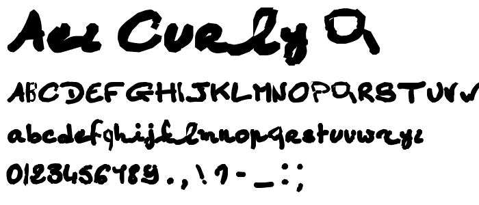 AEZ curly Q font